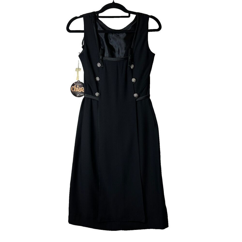 Chiara by Bloomsburg Crepe Vtg Dress Sz 11 Zip Up Front Goth Steampunk Unique